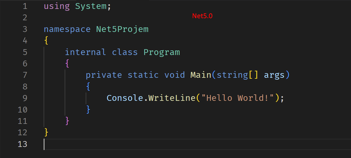 Dotnet programlamaya giriş